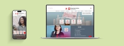 Header-Banner grün mit Abbildung eines Smartphones und eines Laptops